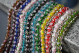 20Pcs 10mm*8mm Flower Abacus Lampwork Glass Beads Mix