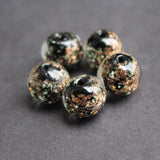 10pcs 12mm Lampwork Glass Beads Boutique Sand Shimmer for Jewelry Making