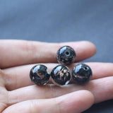 10pcs 12mm Lampwork Glass Beads Boutique Sand Shimmer for Jewelry Making