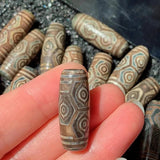 Vintage Dragon Eyes Tibetan Dzi Agate Beads Reiki Grey Green Agat Stone Jewelry
