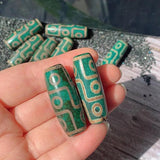 40mm Nine Eyes Natural Tibetan Dzi Agates Beads Buddha Jewelry