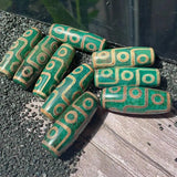40mm Nine Eyes Natural Tibetan Dzi Agates Beads Buddha Jewelry