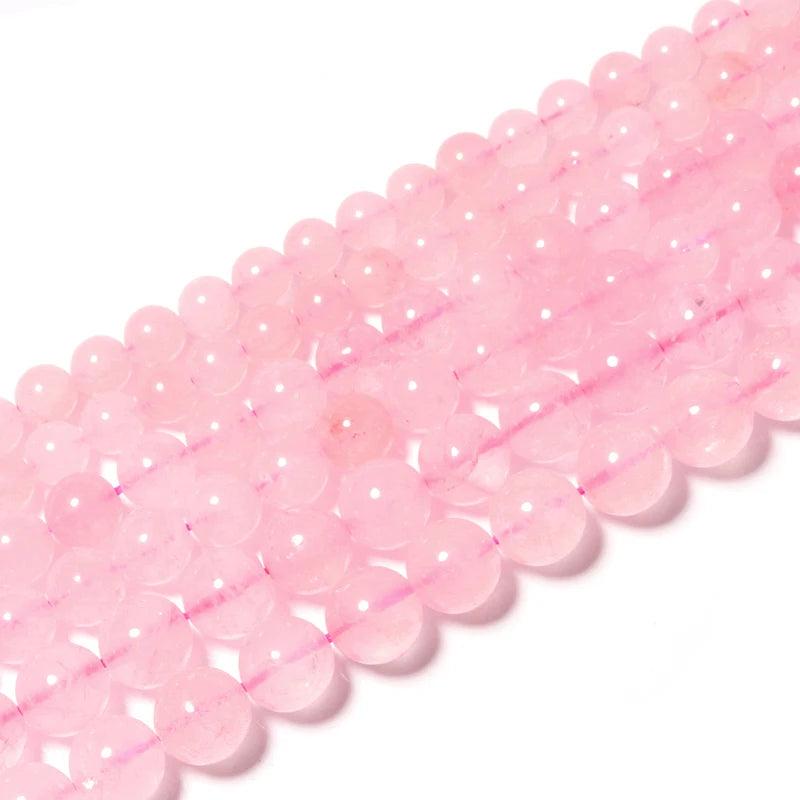 Pink Quartz Crystal Loose Spacer Beads 6/8/10mm