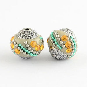 10Pcs Crystal Rhinestone Bead Spacers for DIY Jewelry Making