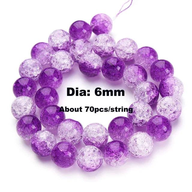 Purple Quartz Crystals Beads 6-12mm for Bracelet DIY Jewelry Making