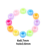 200pcs Candy Acrylic Spacer Beads Jewelry Making DIY Accessories