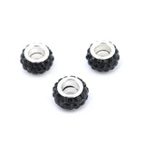 20pcs 4.5mm Clay Round Rhinestone Ball Beads Big Hole Beads for Jewelry Making