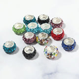 20pcs 4.5mm Clay Round Rhinestone Ball Beads Big Hole Beads for Jewelry Making