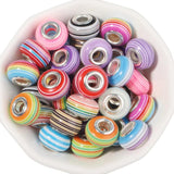 20pcs/Lot Resin Rainbow Big Hole Beads for Jewelry Making DIY