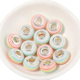 20pcs/Lot Resin Rainbow Big Hole Beads for Jewelry Making DIY