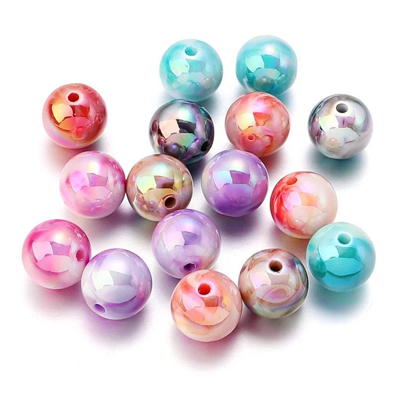 10pcs Wood Grain Acrylic Beads for Jewelry Making DIY Bracelet Necklace