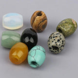 2pcs Drum Shape Natural Beads for Jewelry Making