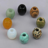 2pcs Drum Shape Natural Beads for Jewelry Making