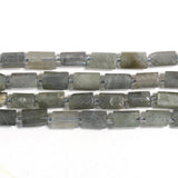 Grey Labradorite Faceted Cylinder Stone Beads for Jewelry Making