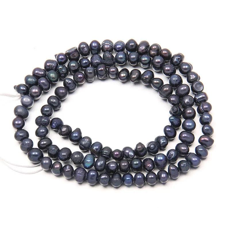 5-6mm Natural Freshwater Pearl Beads DIY Jewelry Making