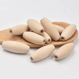 20Pcs 29*12mm Pine Wood Beads for Jewelry Making