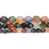 Faceted Multicolor Agates Stone Round Spacer Beads for Jewelry Making 15''inch