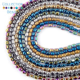 Colorful Hematite Oval Matte Beads 5-8mm 15''