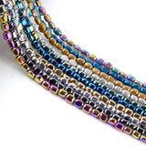Colorful Hematite Oval Matte Beads 5-8mm 15''