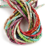 Natural Stones Tube Beads for DIY Wrap Bracelet Making 15''