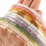Natural Stones Tube Beads for DIY Wrap Bracelet Making 15''