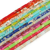 Natural Stones Tube Beads for DIY Wrap Bracelet Making 15''