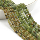 Faceted Flower Jade Small Round Beads Strand 3mm 4mm