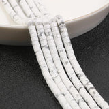 2x4mm Howlite Stone Rondelle Beads Flat Round for Jewelry Making DIY