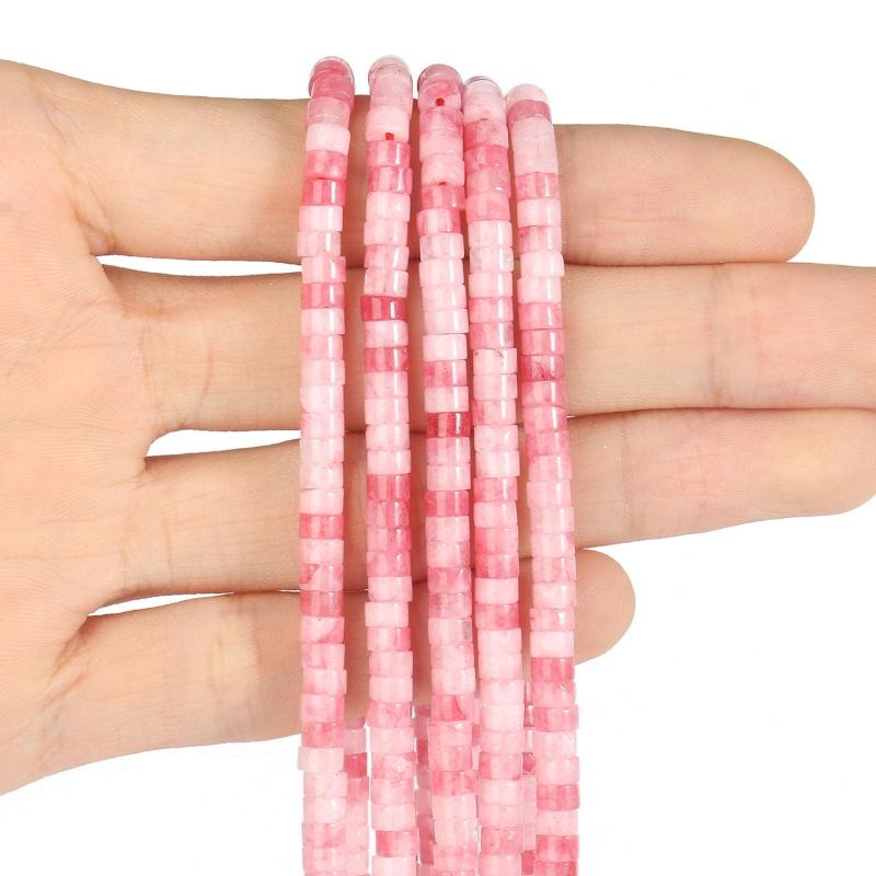 4x2mm Pink Chalcedony Jades Beads 15''