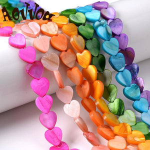 10mm Shell Beads Heart Shape Spacer for Jewelry Making DIY