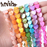 10mm Shell Beads Heart Shape Spacer for Jewelry Making DIY