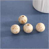 20Pcs 16mm/20mm Round Bohemian Wooden Beads DIY Kids Toys Bracelet Accessories