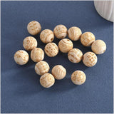 20Pcs 16mm/20mm Round Bohemian Wooden Beads DIY Kids Toys Bracelet Accessories