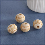 20Pcs 16mm/20mm Round Bohemian Wooden Beads DIY Kids Toys Bracelet Accessories