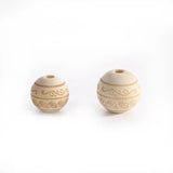 20Pcs 16mm/20mm Round Bohemian Wooden Beads DIY Kids Toys Bracelet Accessories