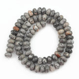 Natural Stone Rondelle Beads Matte Jaspers Amethyst Spacer Bracelets