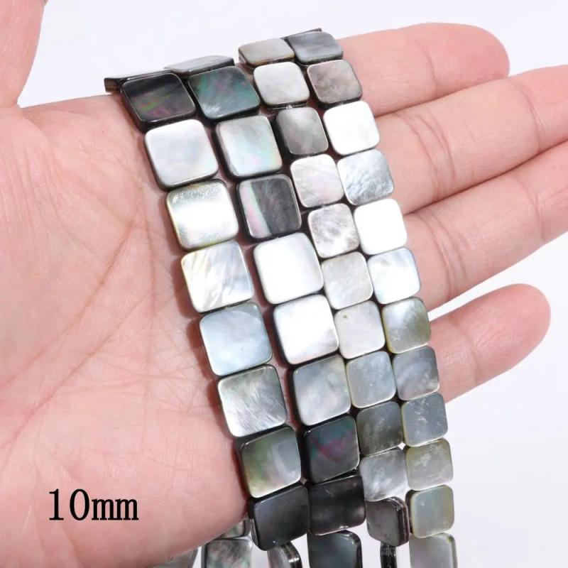 Natural Gray Shell Pendant for Jewelry Making