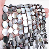 Natural Gray Shell Pendant for Jewelry Making