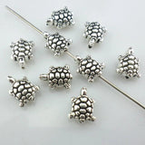 40pcs Alloy Sea Turtle Tortoise Charm Spacer Beads 8x10mm Tibetan Silver