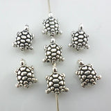 40pcs Alloy Sea Turtle Tortoise Charm Spacer Beads 8x10mm Tibetan Silver