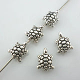 40pcs Alloy Sea Turtle Tortoise Charm Spacer Beads 8x10mm Tibetan Silver