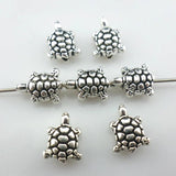 40pcs Alloy Sea Turtle Tortoise Charm Spacer Beads 8x10mm Tibetan Silver