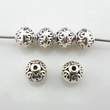 40pcs Tibetan Silver Round Spherical Charm Spacer Bead 7x7mm Findings