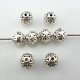 40pcs Tibetan Silver Round Spherical Charm Spacer Bead 7x7mm Findings