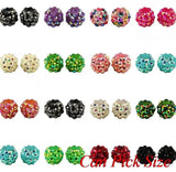 10mm*12mm Ball Pave Resin Crystal Beads Basketball Wives DIY Finding Jewel
