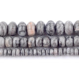 Natural Stone Map Jaspers Rondelle Beads 4/6/8mm
