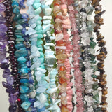 Natural Stone Beads 5-8mm Aquamarine Agate Quartz Chips 33in