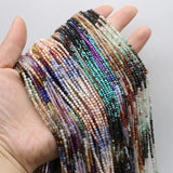 Natural Stone Beaded Faceted Round Gemstone Loose Isolation Beads