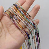 Natural Stone Beaded Faceted Round Gemstone Loose Isolation Beads