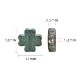 30pcs 12mm Four-leaf Glass Beads & Crystal Cross Pendant Set for DIY Earrings